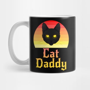 Cat Daddy Black Cat Vintage Eighties Style Cat Retro Mug